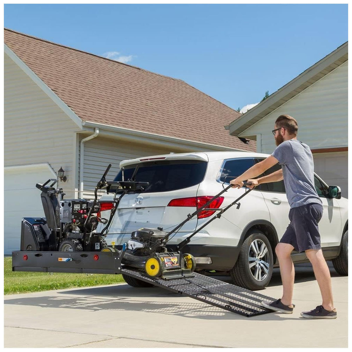 Folding Hitch Cargo Carrier with 60" Ramp H833
