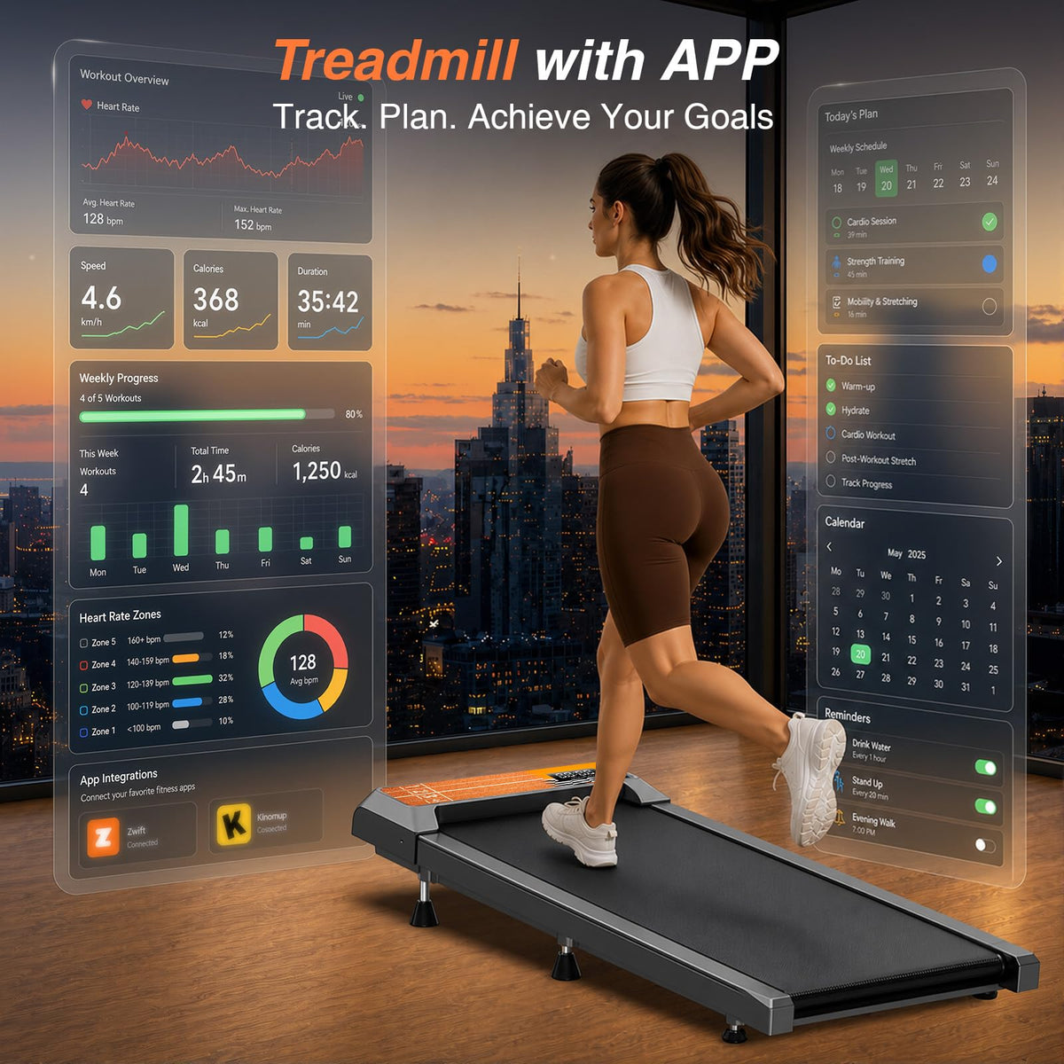 Walking Treadmill Pad with Adjustable 8% J829133