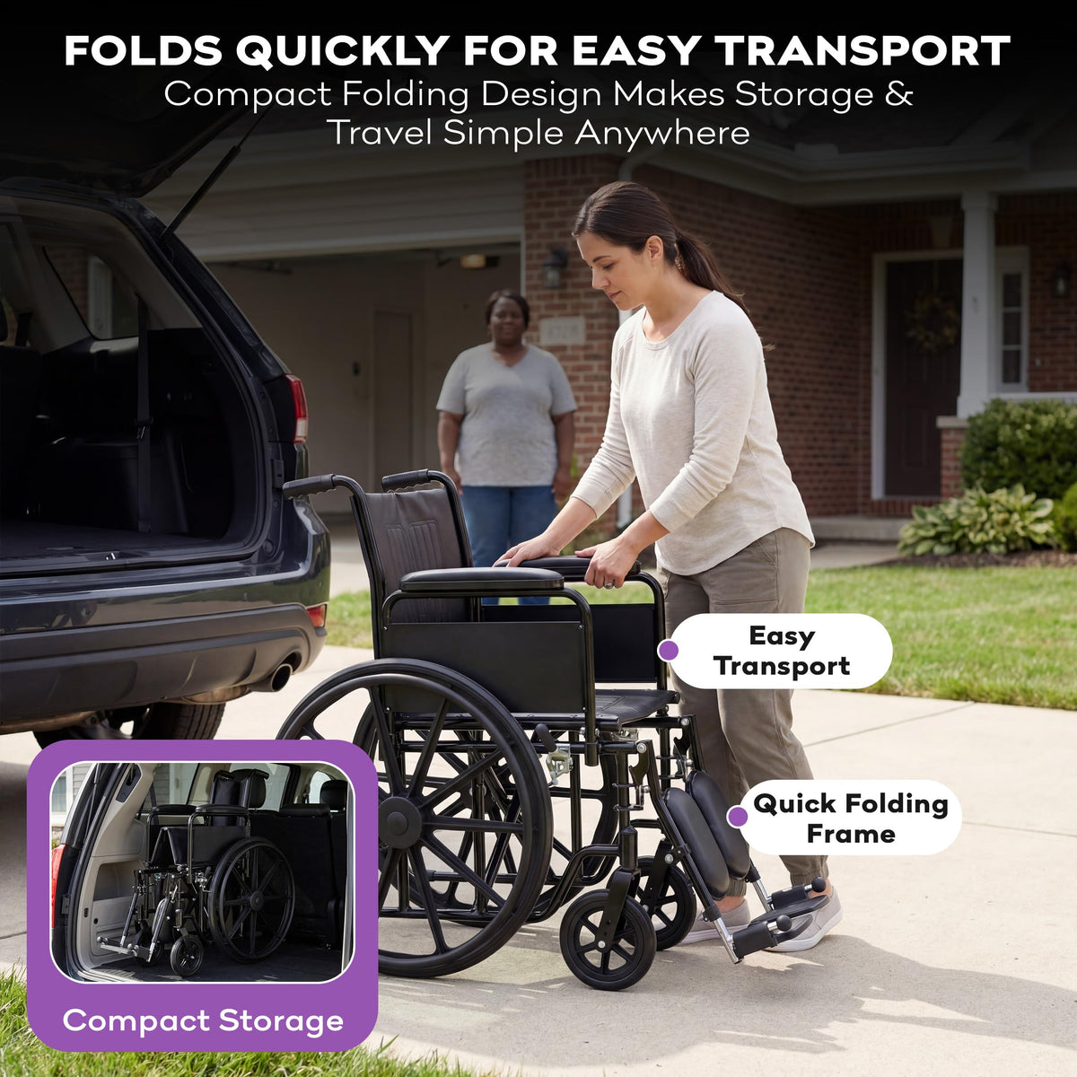 Heavy Duty Bariatric Wheelchair 700lb 28” Seat Width K65471