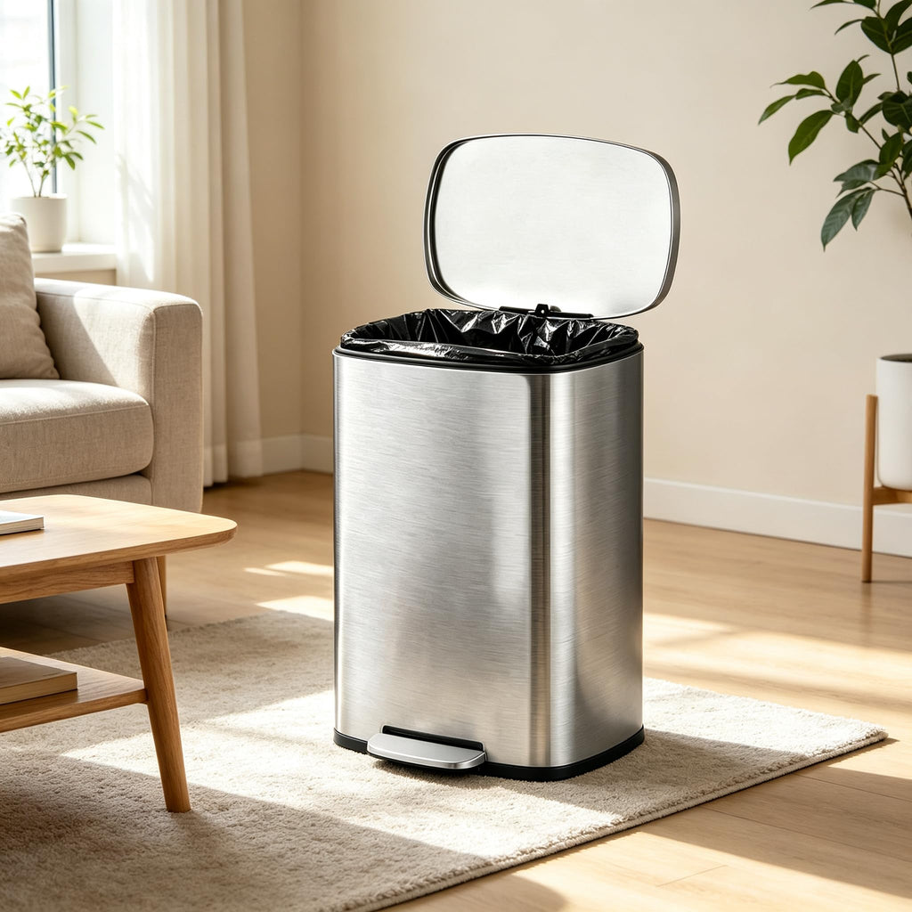 13 Gallon Stainless Steel Step Trash Can B57866
