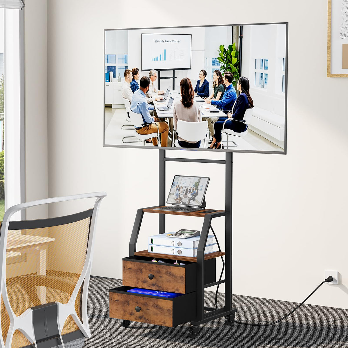 Rolling TV Stand for 32-55 Inch TVs L7031
