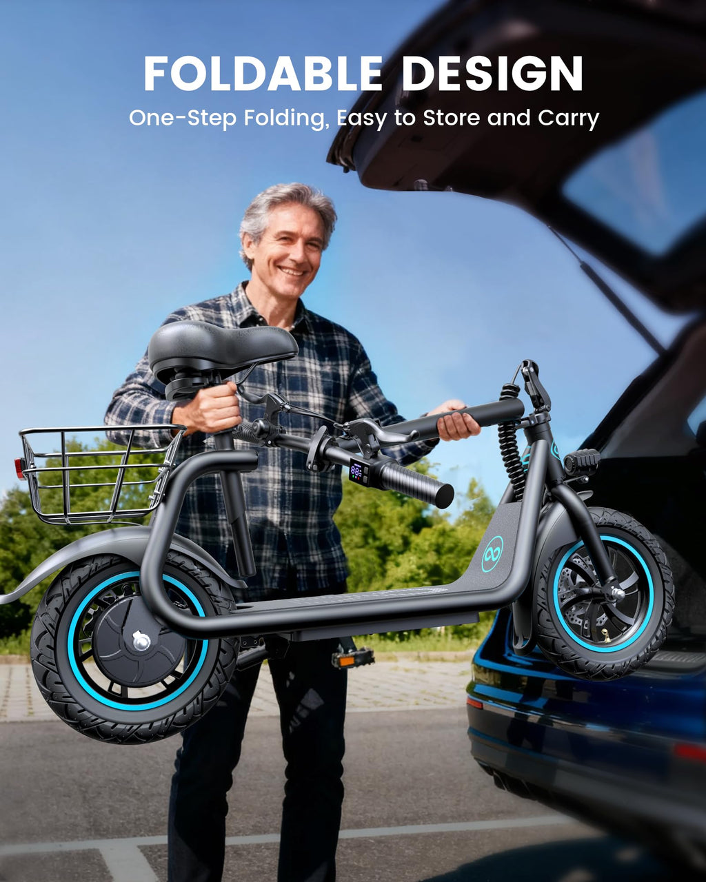 Electric Scooter with Seat & Basket E633