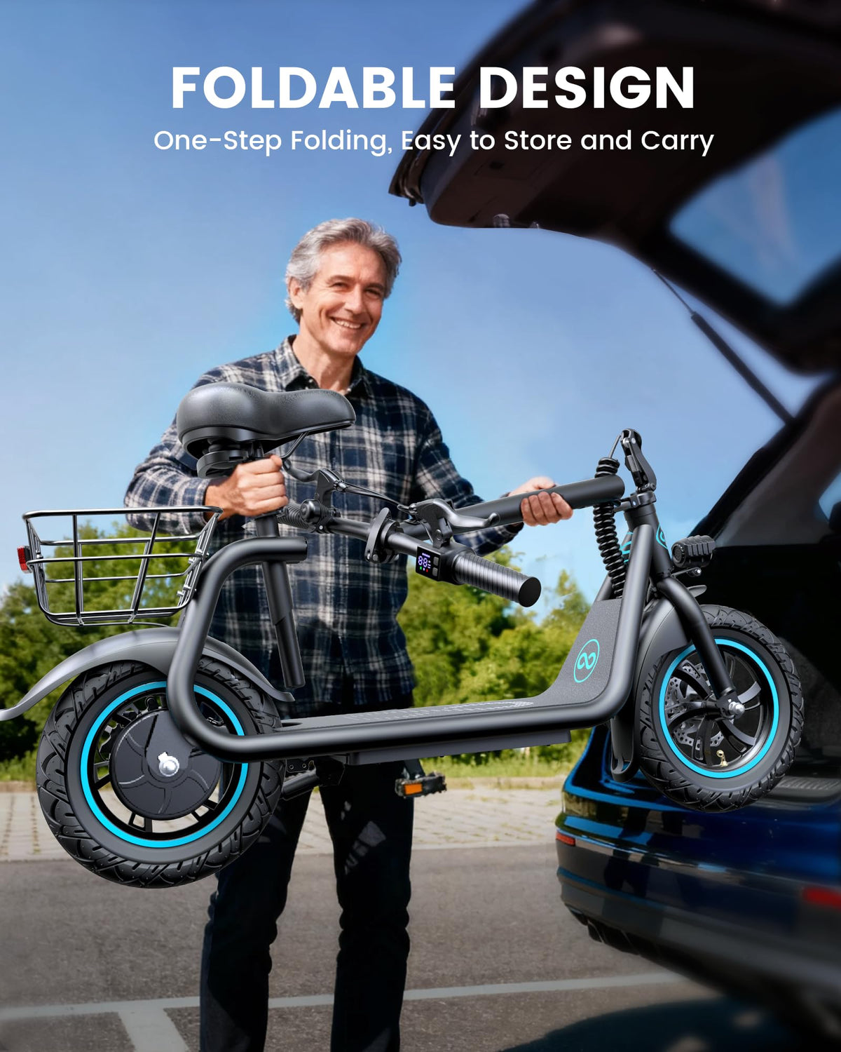 Electric Scooter with Seat & Basket E633