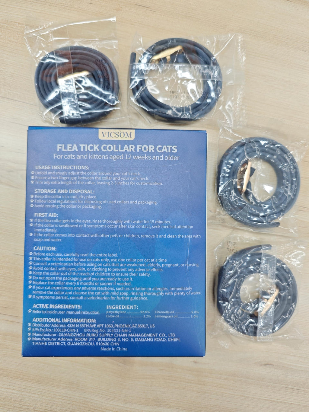Flea and Tick Prevention Collar for Dogs 4 Pack P701455