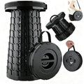 18" Collapsible Heavy Duty Portable Folding Camping Stool Black H796063