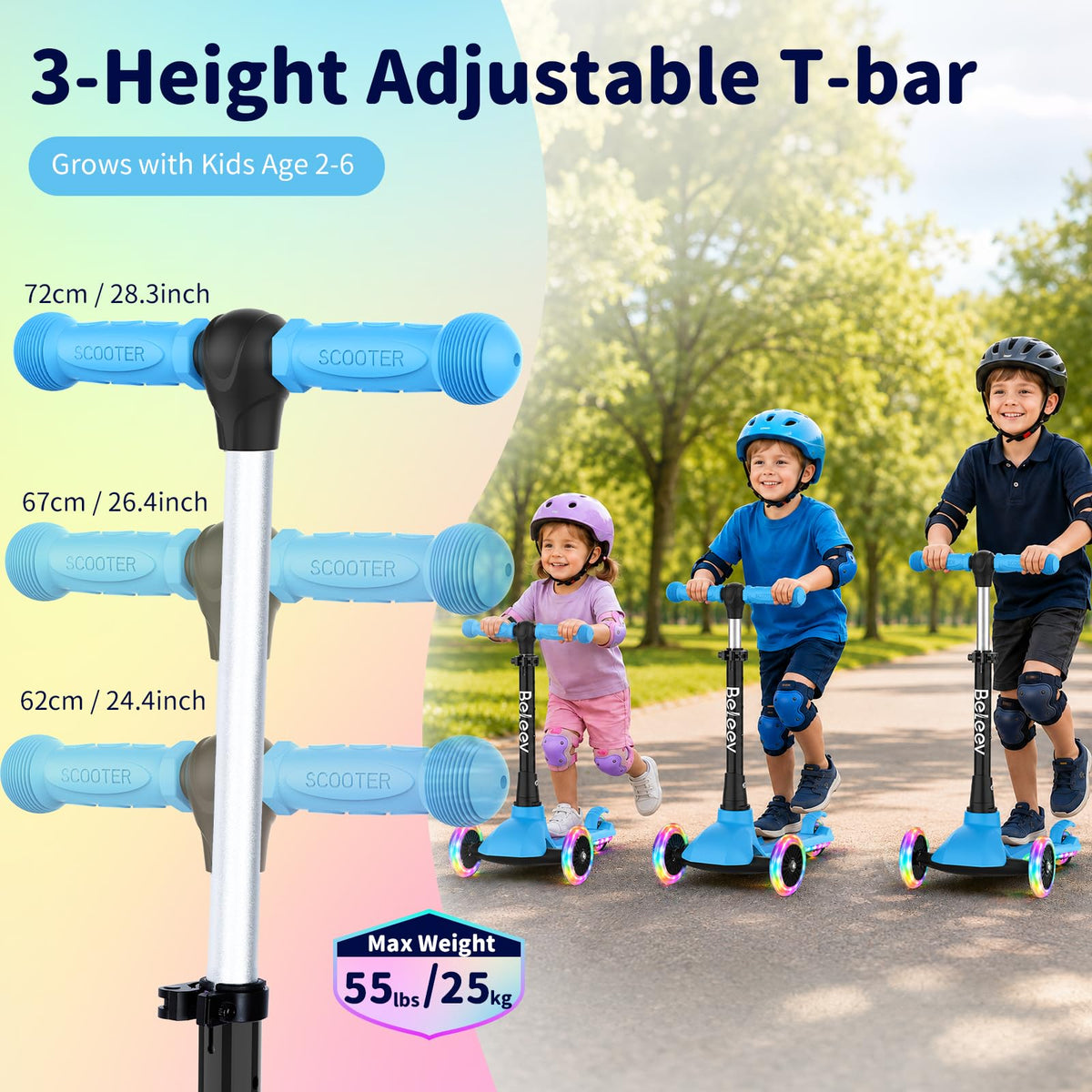 Light Up Deck & Wheels Scooter N192