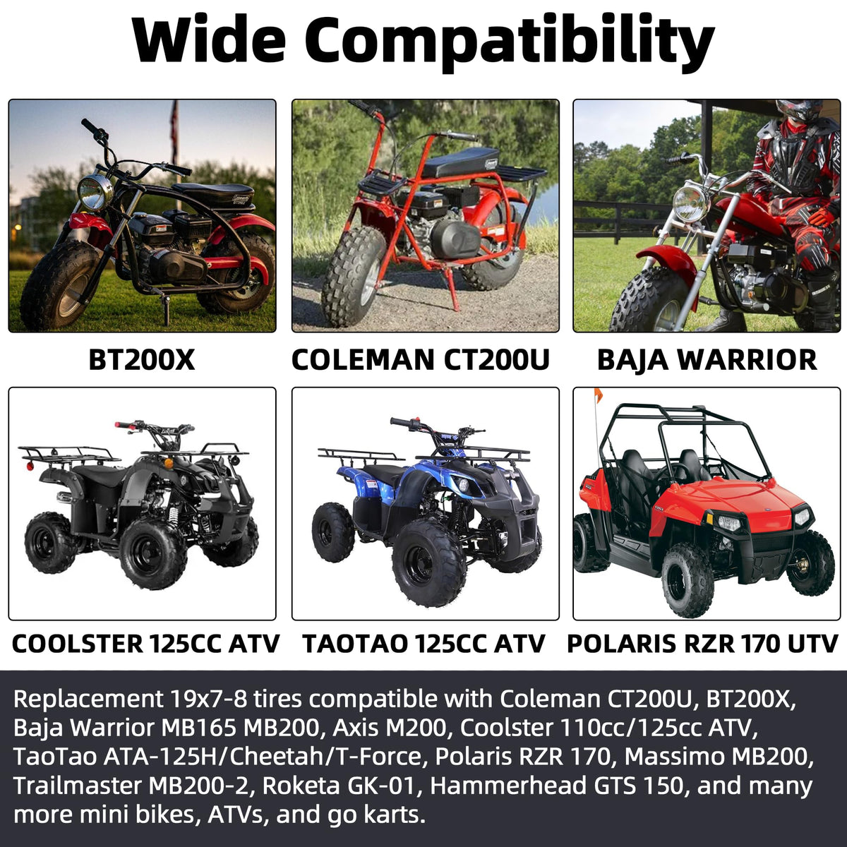 19x7-8 Tubeless All-Terrain ATV UTV Tires L709710