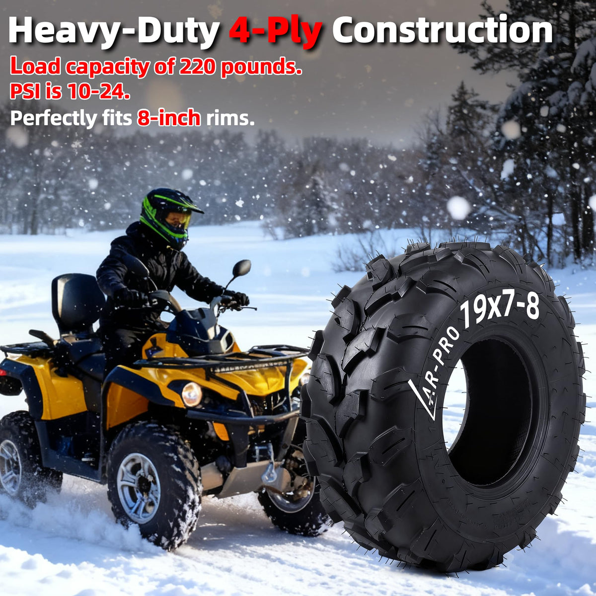 19x7-8 Tubeless All-Terrain ATV UTV Tires L709710