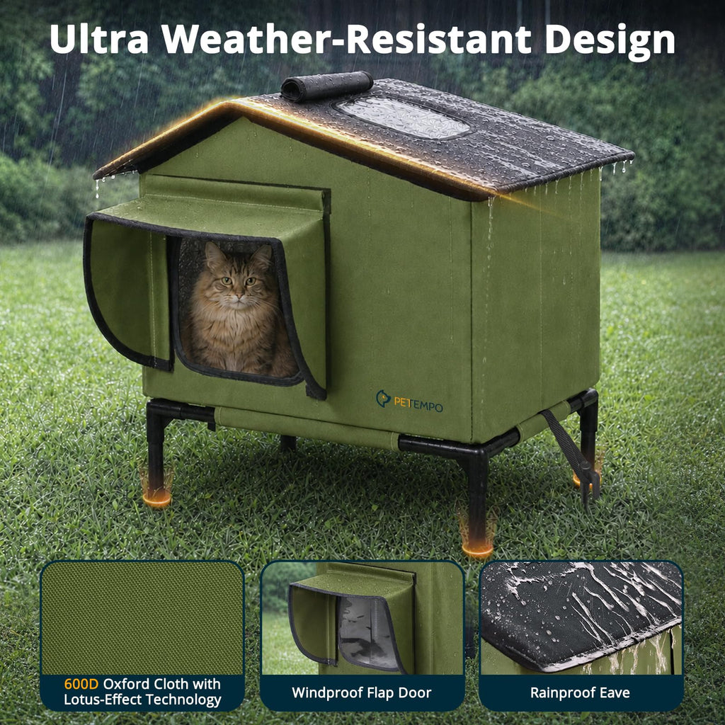 Weatherproof Insulated Outdoor Cat House M4040
