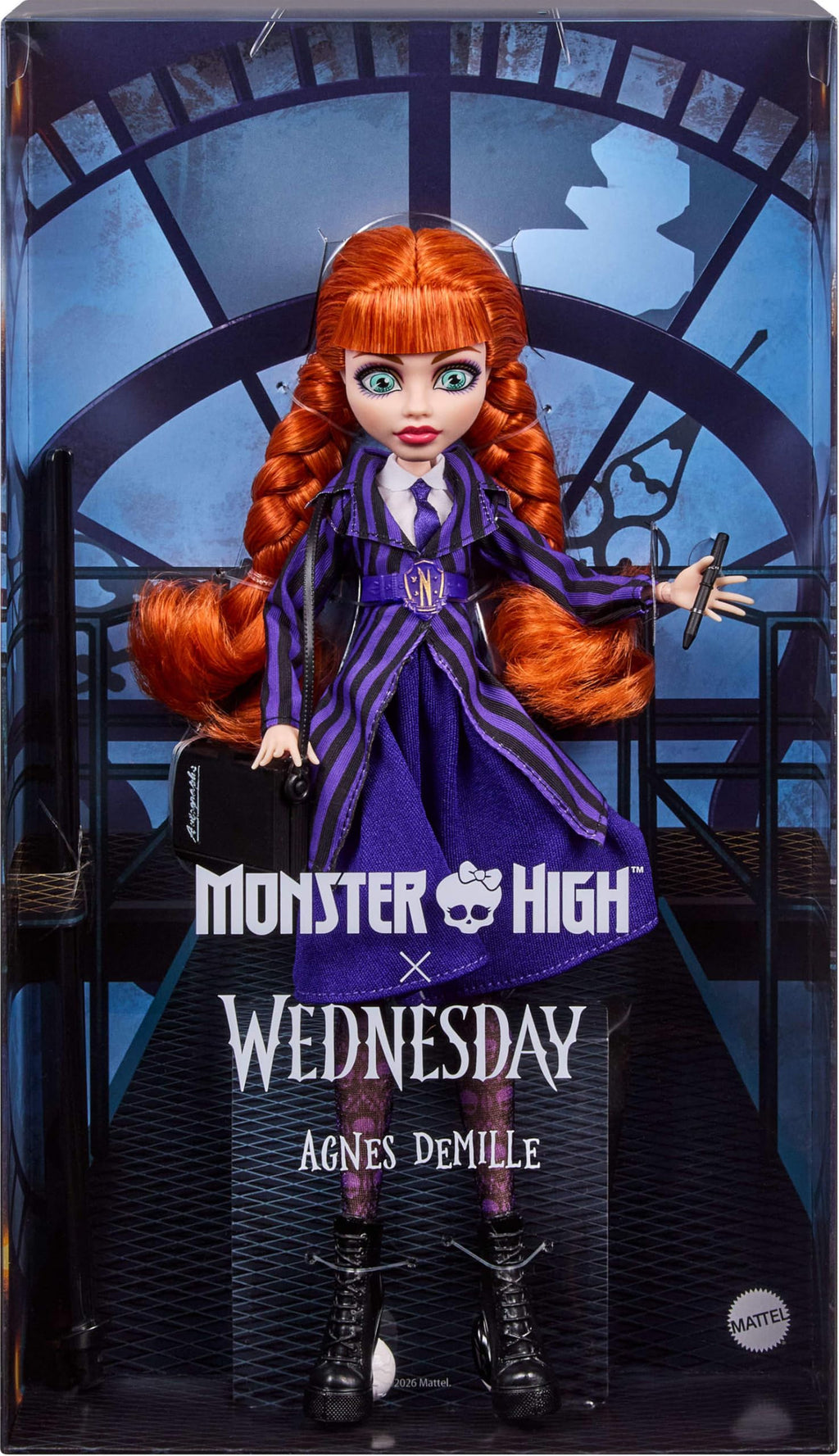 Purple Nevermore Academy Uniform Doll with Accessories Q720