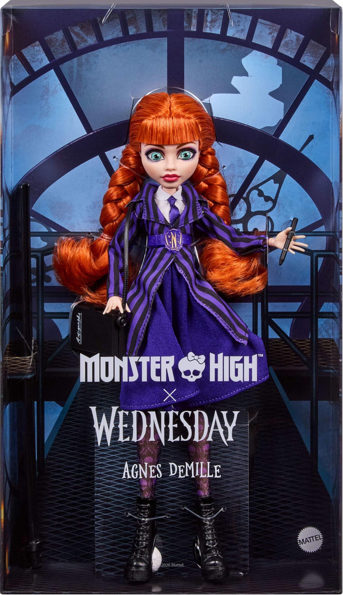 Purple Nevermore Academy Uniform Doll with Accessories Q720
