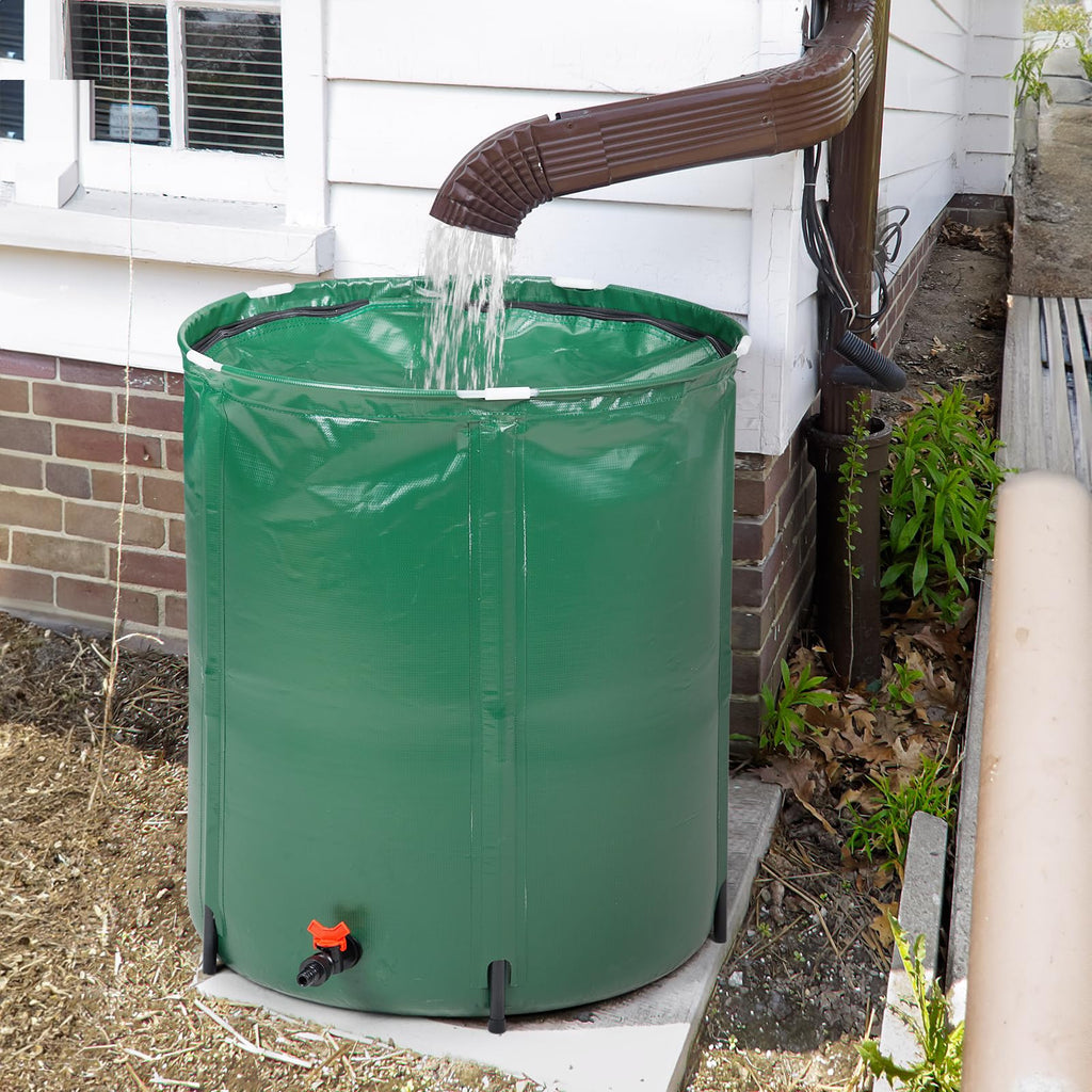 50 Gallon Portable Folding Rain Barrel with Spigots N78852