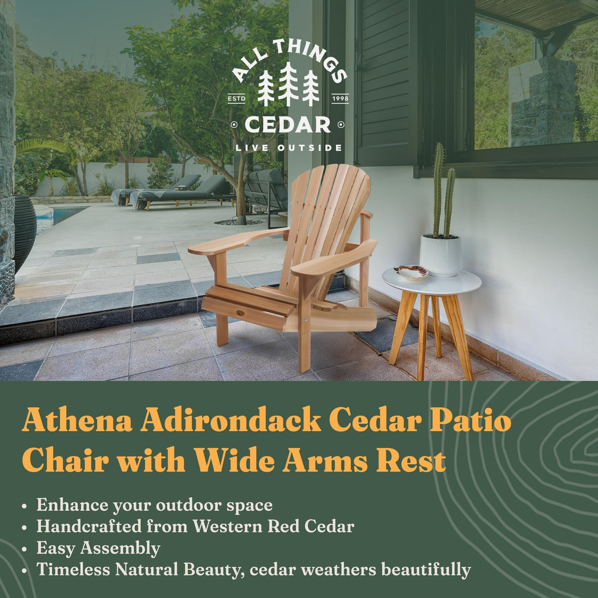 Natural 36 in Adirondack Chair G53479