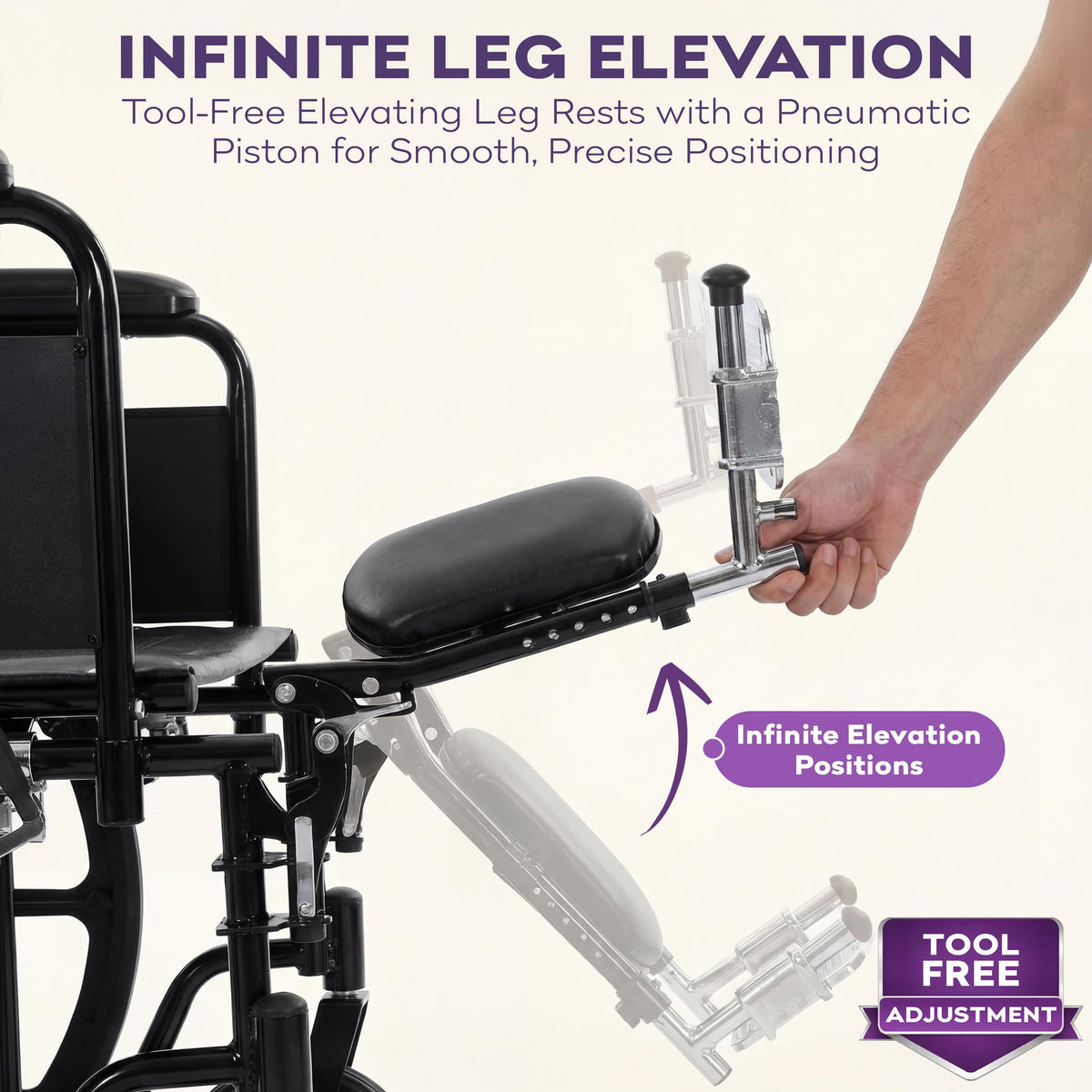 Heavy Duty Bariatric Wheelchair 700lb 28” Seat Width K65471