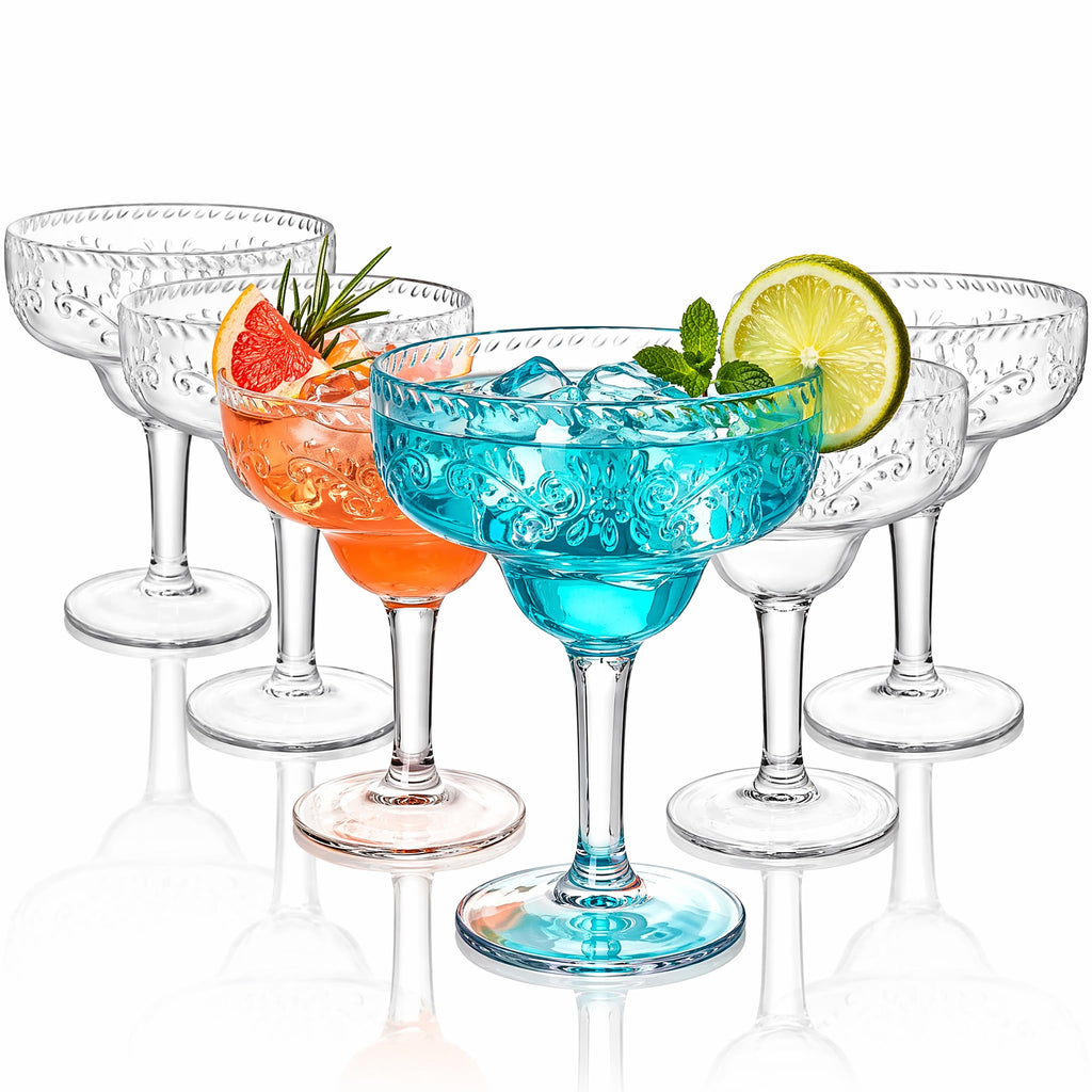 6 Pack 16oz Clear Acrylic Margarita Glasses E75549
