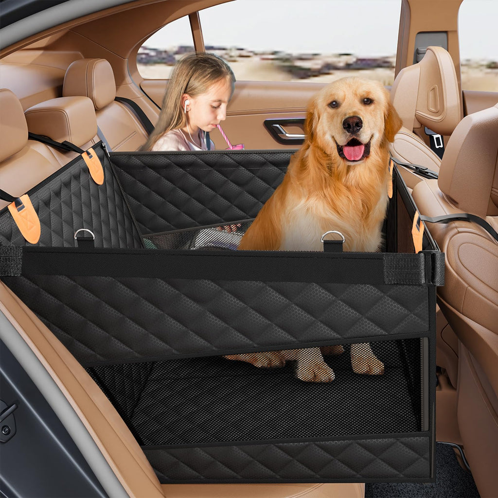 Large Dog Car Seat with Hard Bottom E252