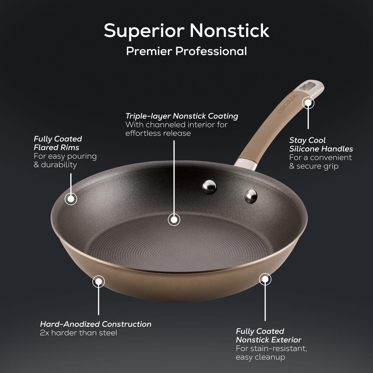 Bronze 12-Piece Induction Pots and Pans Set W253573
