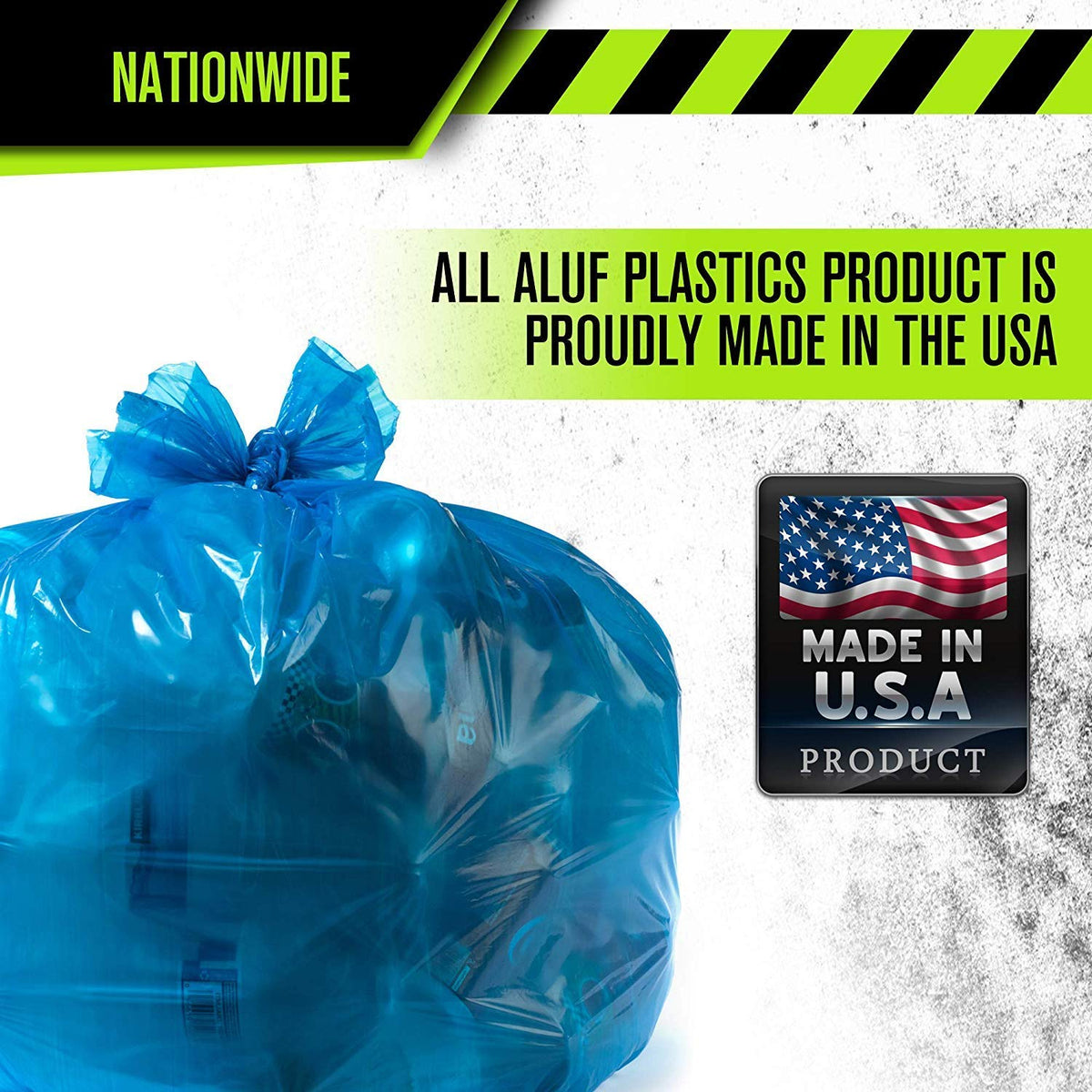 Blue 95-96 Gallon Garbage or Recycling Bags 32 Count Q7107
