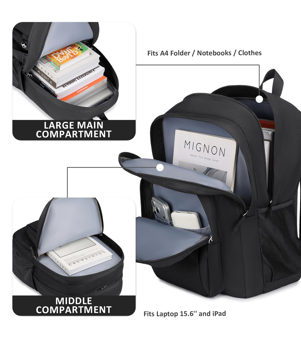 Water Resistant Travel Backpack X889924