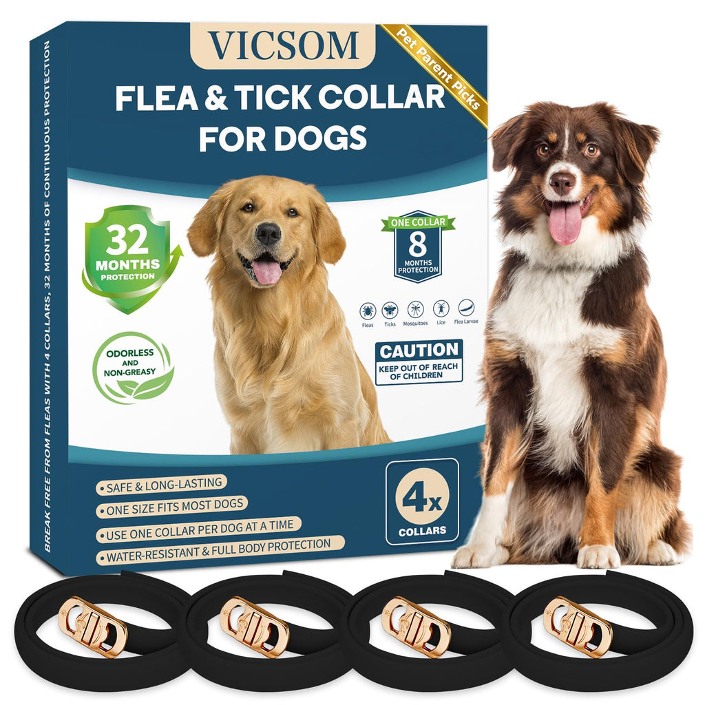 Flea and Tick Prevention Collar for Dogs 4 Pack P701455