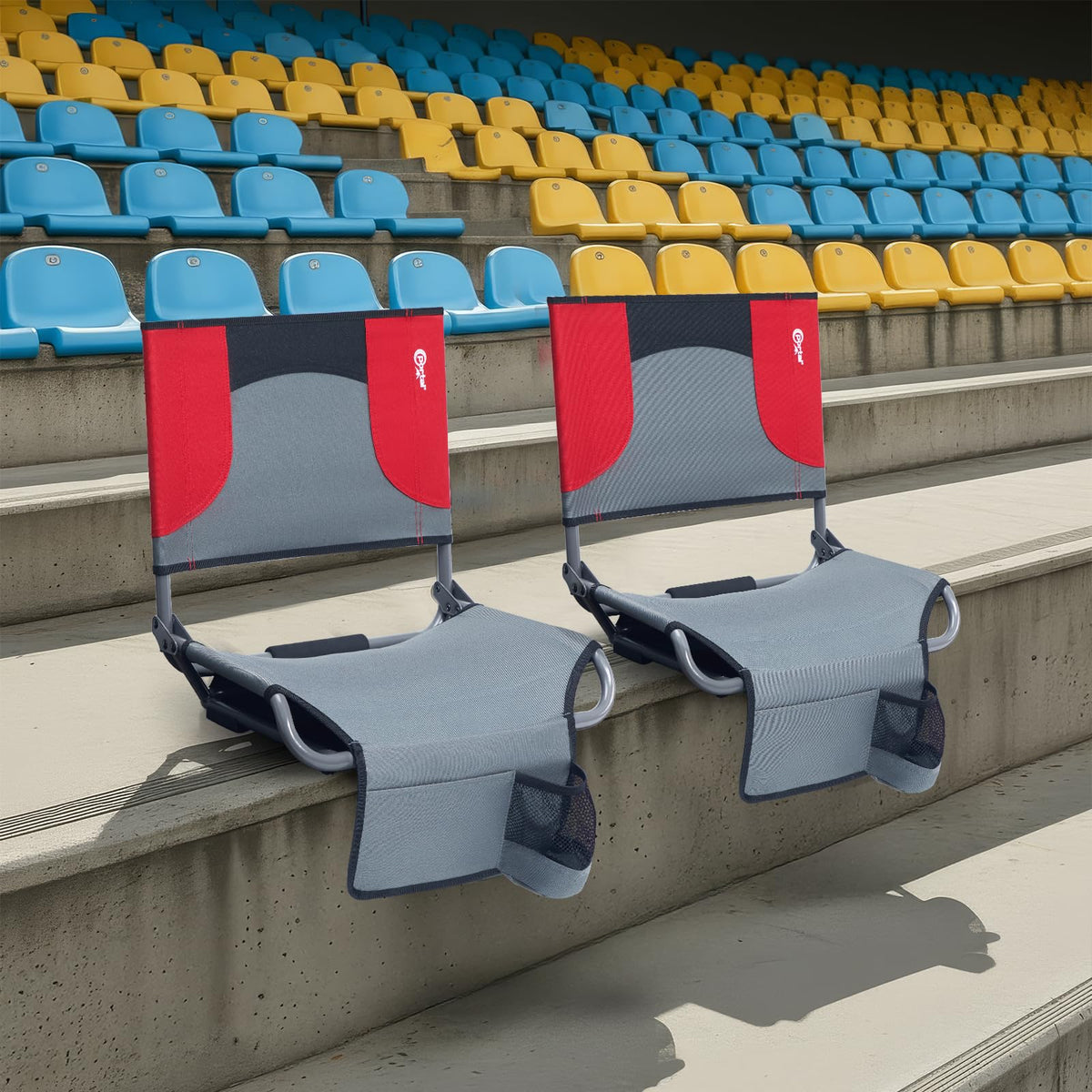 Folding Stadium Seats with Back Support, 2 Pack A408816