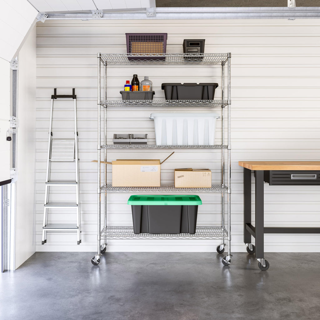 5-Tier Solid Steel Wire Shelving Rack I695