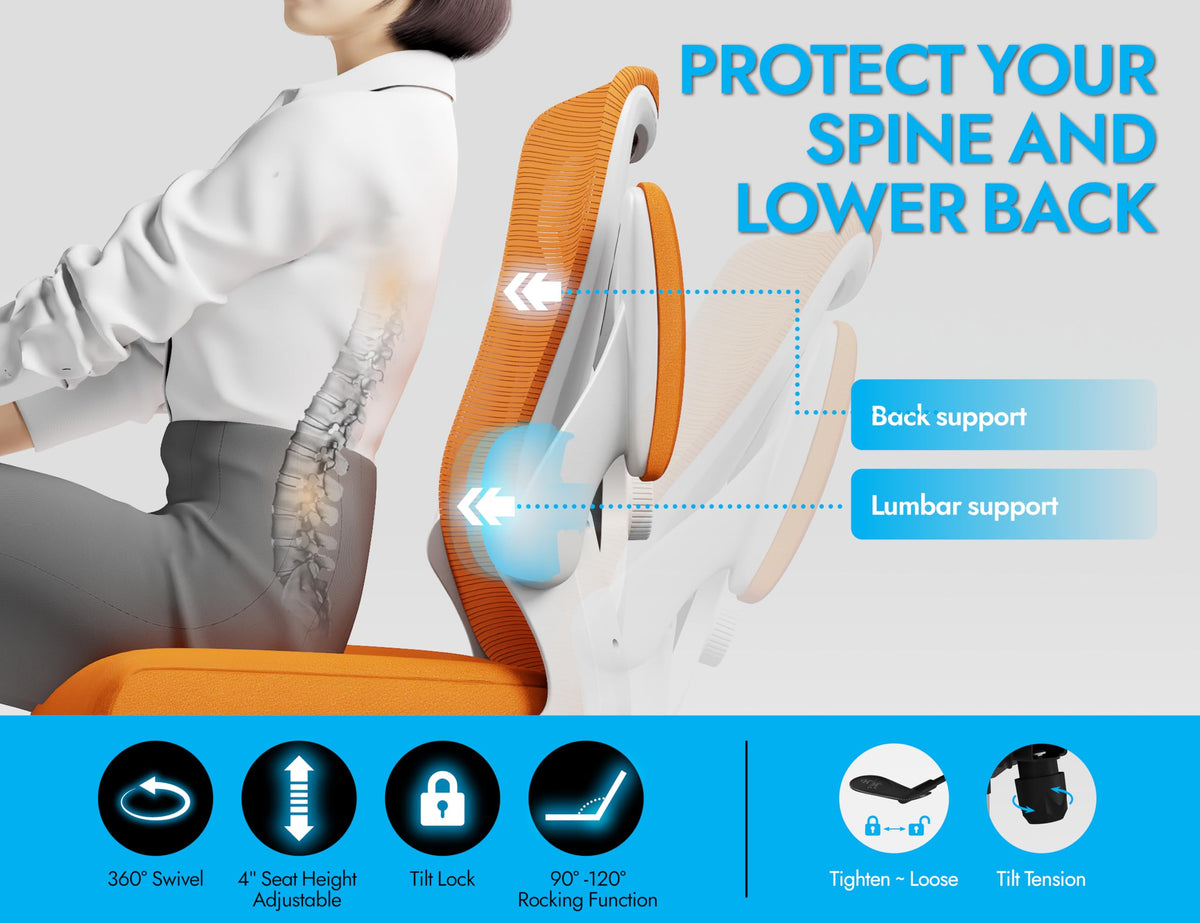 Mesh Ergonomic Office Chair with Lumbar B999933