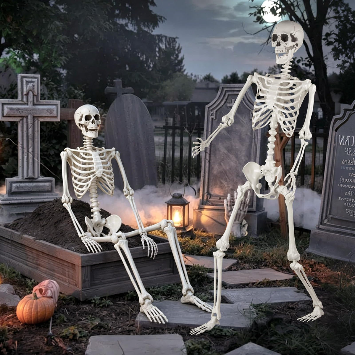 5.4 ft Posable Life Size Skeleton with Movable Joints U1771