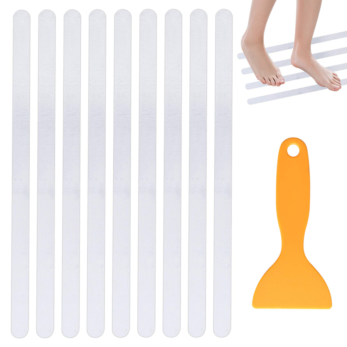 24 PCS Non Slip Adhesive Bathtub Stickers O5652