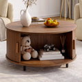 31.5" Round Coffee Table with Storage Q1145