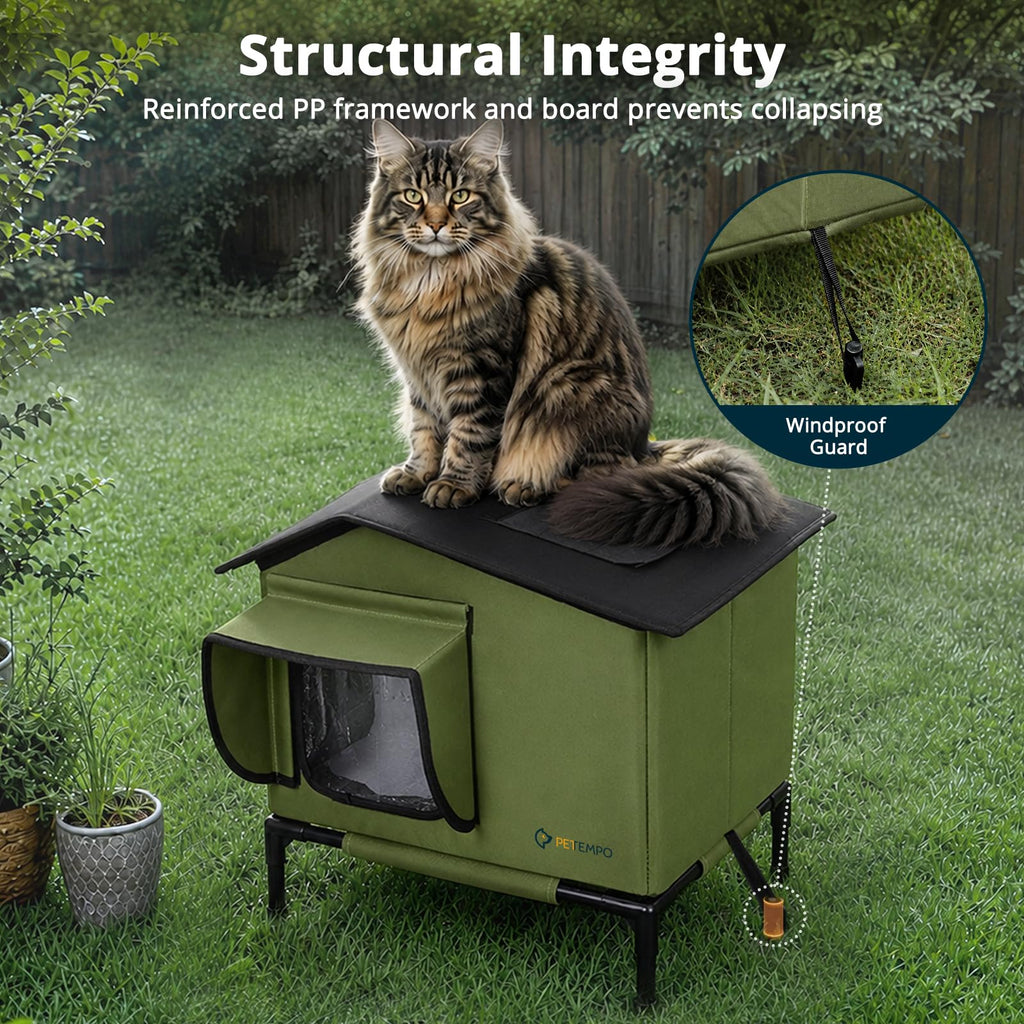 Weatherproof Insulated Outdoor Cat House M4040