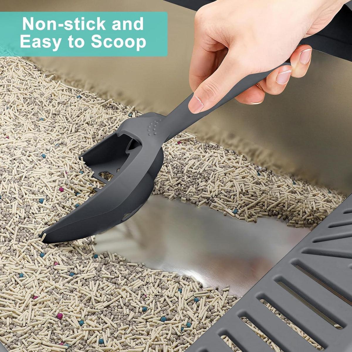 2 Pack XL Stainless Steel Enclosed Cat Litter Box with Lid U450791