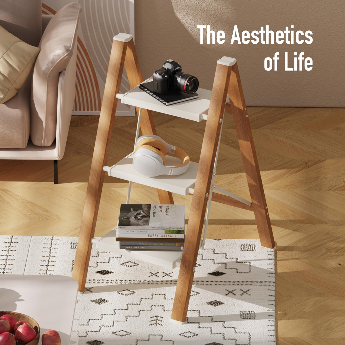 3 Step Aluminum Foldable Step Stool Z576347