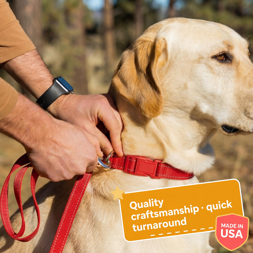 Reflective Nylon Personalized Dog Collar G6462