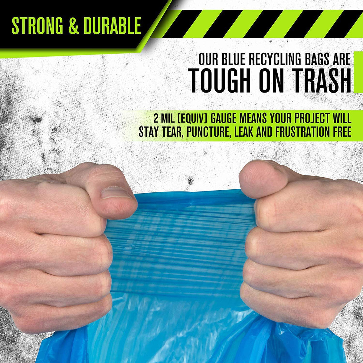 Blue 95-96 Gallon Garbage or Recycling Bags 32 Count Q7107