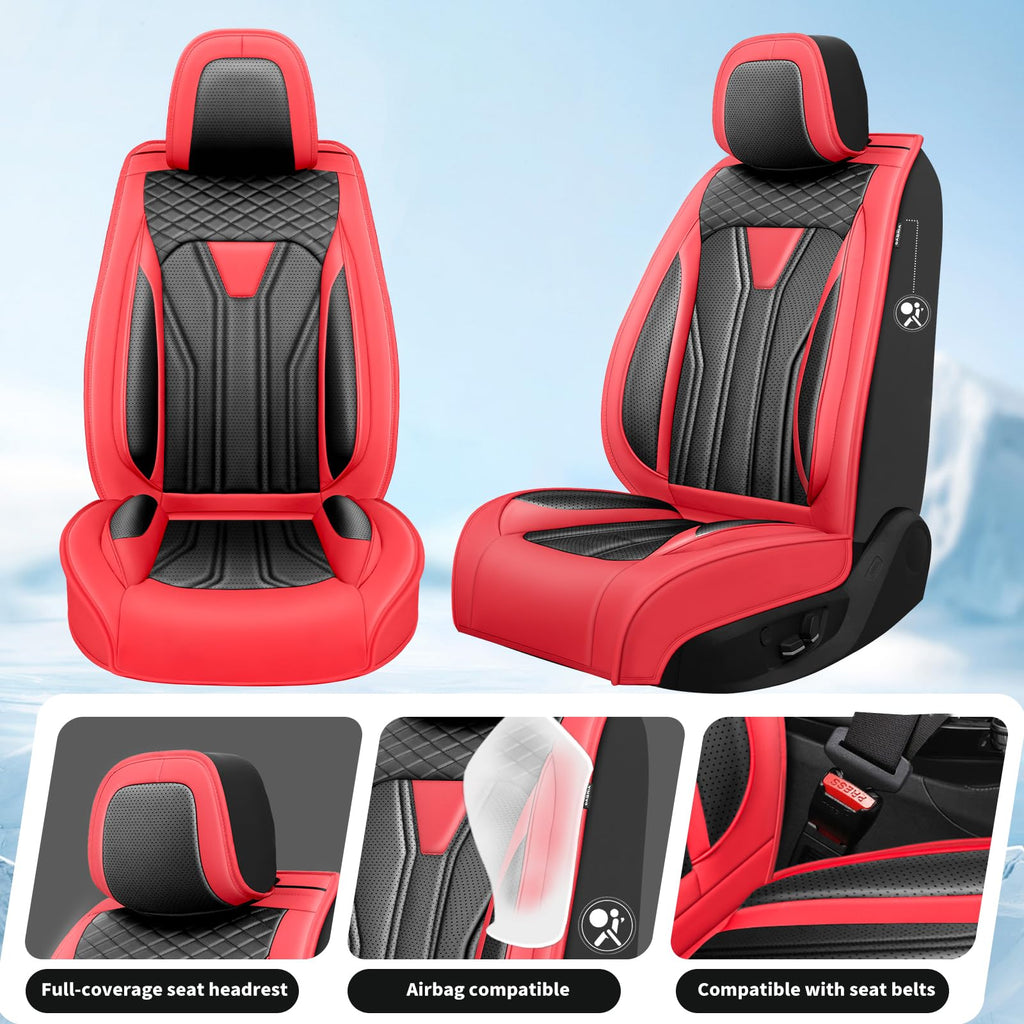Red & Black Car Seat Covers X764