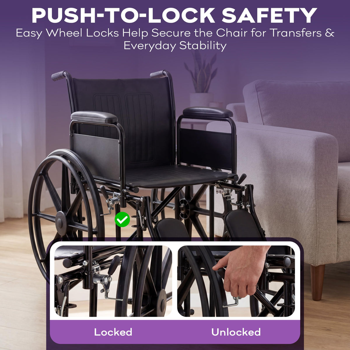 Heavy Duty Bariatric Wheelchair 700lb 28” Seat Width K65471