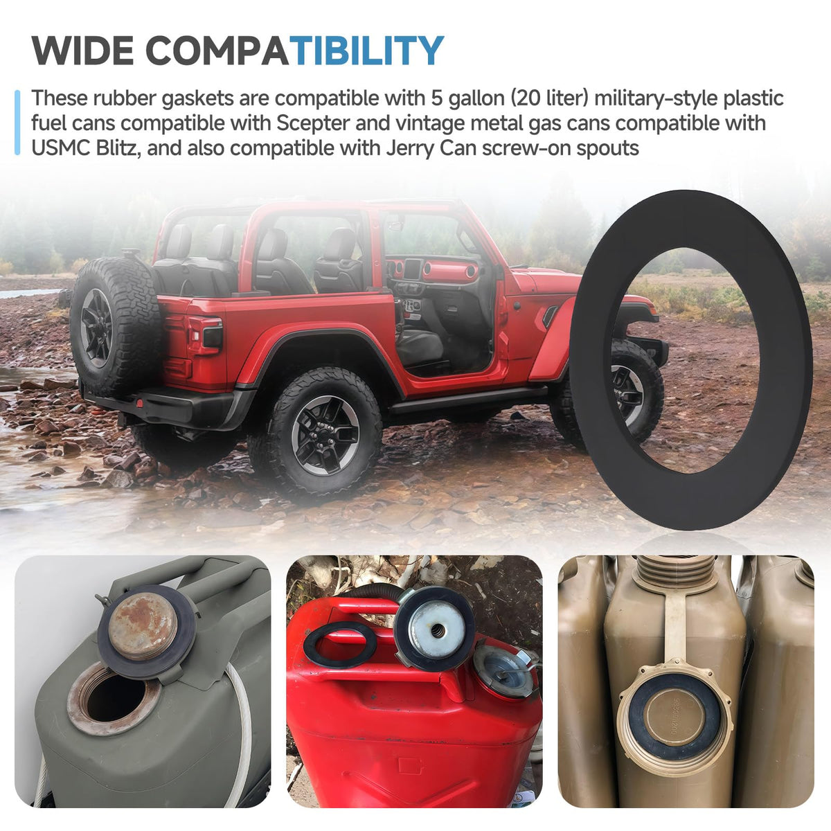 Jerry Can Gaskets 5-Pack W8033