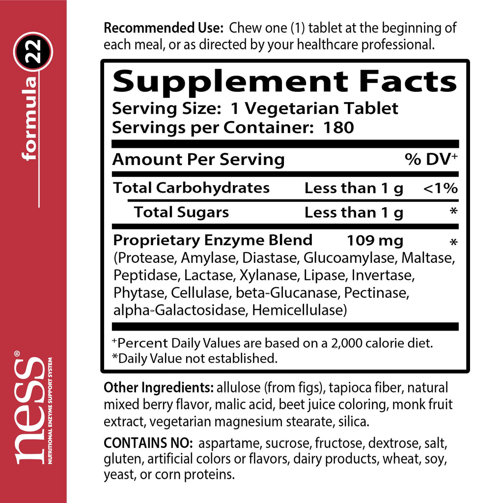 Mixed Berry Vegetarian Chewable Digestive Supplement L58849