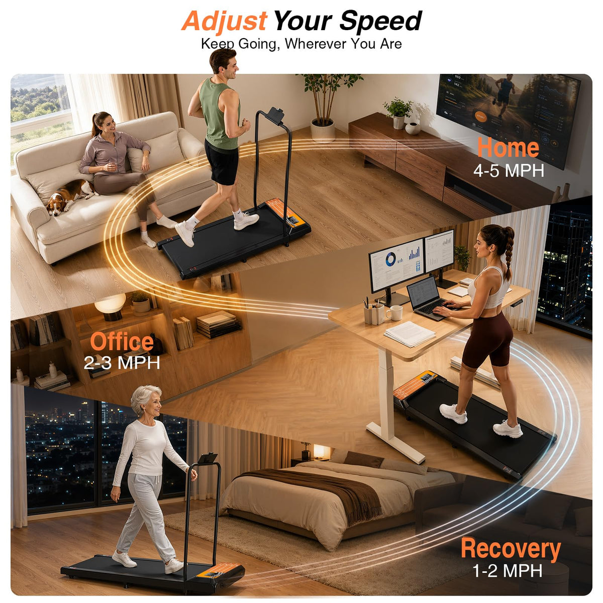 Walking Treadmill Pad with Adjustable 8% J829133