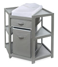 Gray Corner Baby Changing Table with Storage Bin C844423