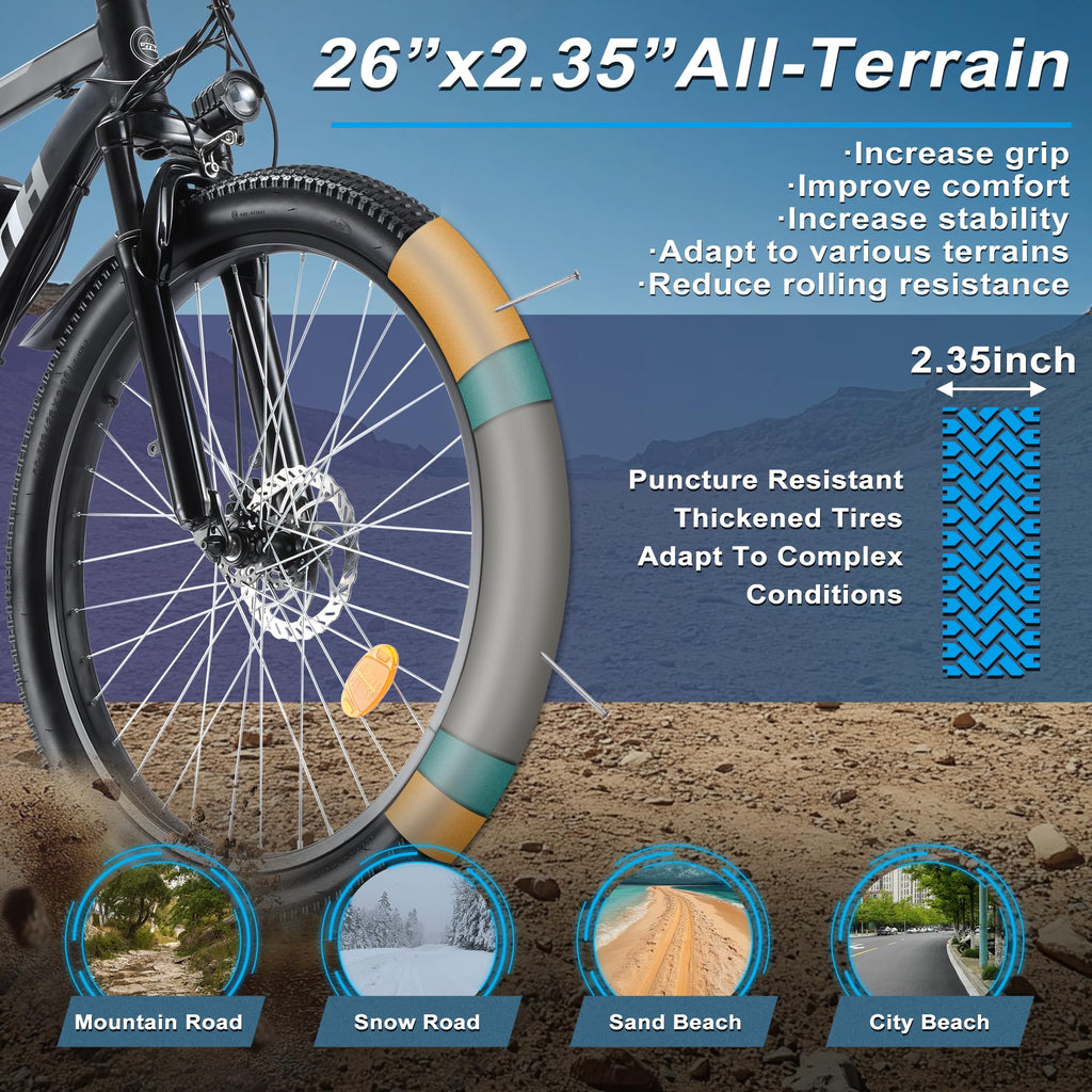 Electric Bike 1000W 20 Mph 80 Miles V712934