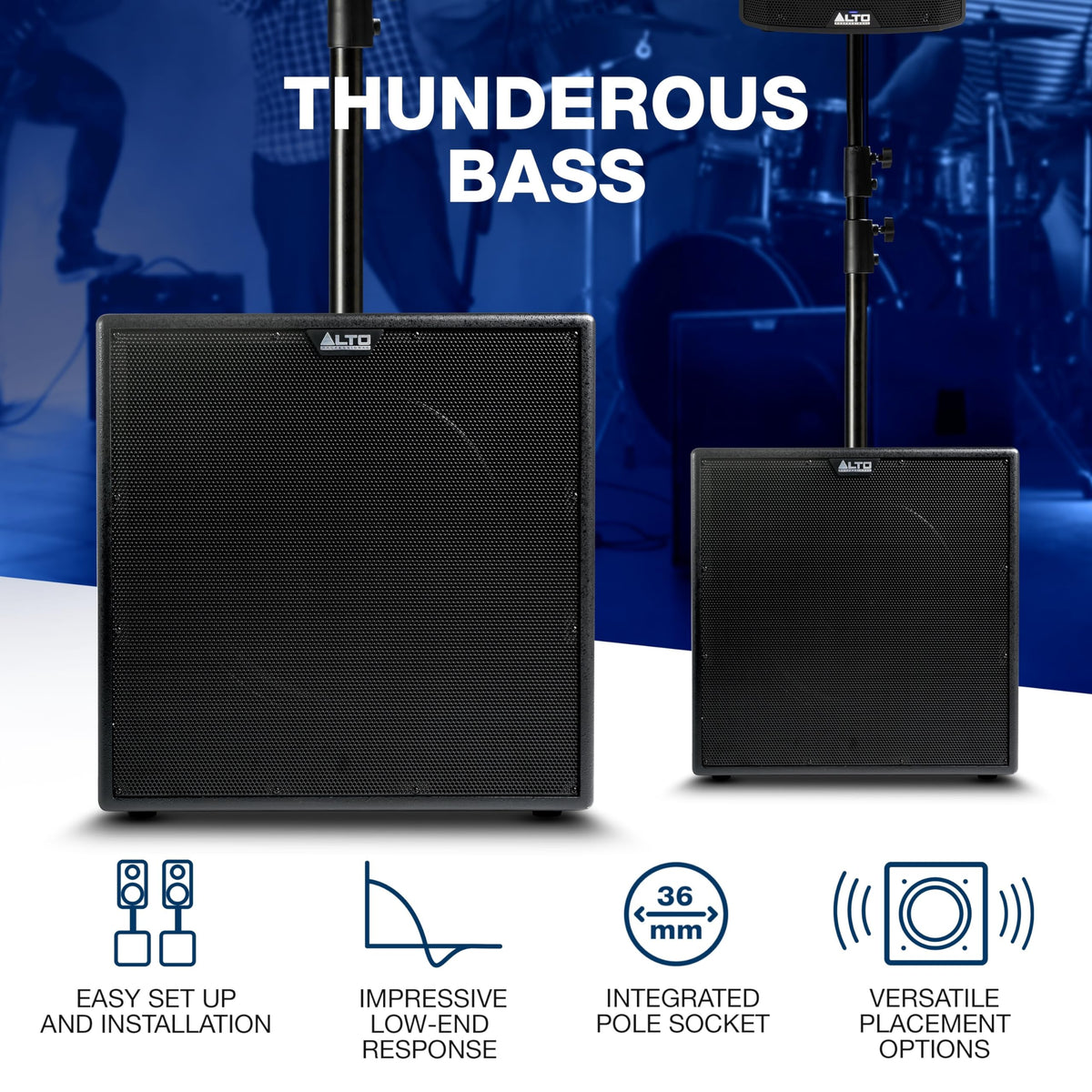 900W 18" Powered PA Subwoofer O3798