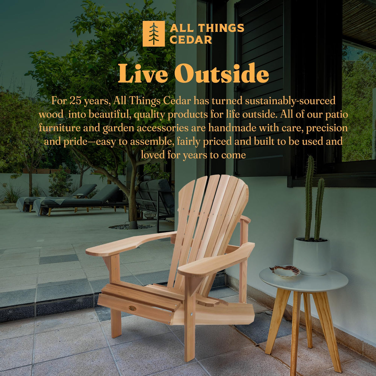 Natural 36 in Adirondack Chair G53479